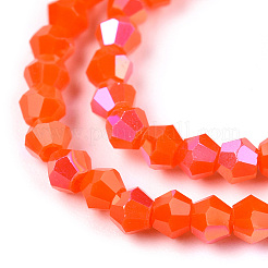 Opaque Solid Color Electroplate Glass Beads Strands&nbsp;EGLA-A039-P2mm-L03