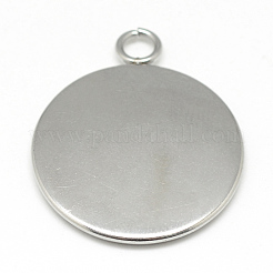 Tarnish Resistant 304 Stainless Steel Pendant Cabochon Settings&nbsp;X-STAS-T008-128