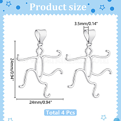 4Pcs Brass Pendant Cabochon Settings&nbsp;KK-WR0001-96A-P