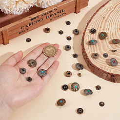 16 Sets 8 Styles Alloy Snap Buttons&nbsp;BUTT-CY0001-45