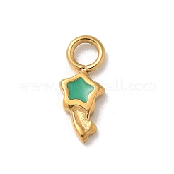 Ion Plating(IP) 304 Stainless Steel Enamel Charms&nbsp;STAS-G351-06G