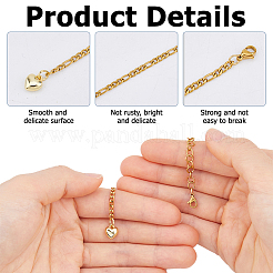 8Pcs 8 Styles 304 Stainless Steel Chain Extender&nbsp;FIND-HS00007