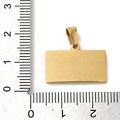 PVD Vacuum Plating 304 Stainless Steel Stamping Blank Tag Pendants&nbsp;STAS-B053-02G