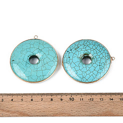 Dyed ynthetic Turquoise Donut Big Pendants&nbsp;TURQ-T004-21