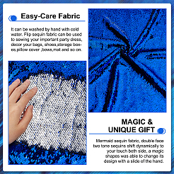 Polyester Sequin Fabric&nbsp;DIY-WH0028-74B