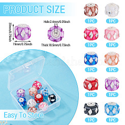 10Pcs 10 Colors Transparent Acrylic Beads&nbsp;CLAY-TA0002-07