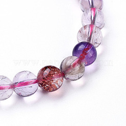 Natural Quartz Beads Stretch Bracelets&nbsp;BJEW-P160-04C