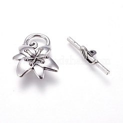 Tibetan Style Alloy Toggle Clasps&nbsp;PALLOY-F230-02AS