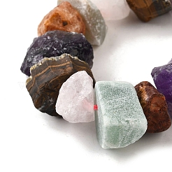 Natural Amethyst & Tiger Eye & Green Aventurine & Rose Quartz & Carnelian Beads Strands&nbsp;G-I283-F17