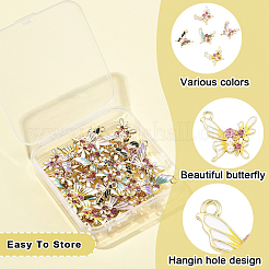 25Pcs 5 Colors Alloy Enamel Pendants&nbsp;ENAM-YW0008-73