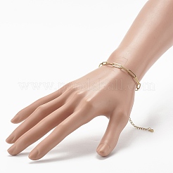 304 Stainless Steel Paperclip Chains Bracelet&nbsp;X-BJEW-JB06523-01