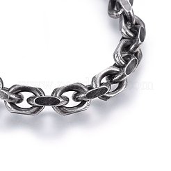 304 Stainless Steel Cable Chain Necklaces&nbsp;NJEW-H493-18AS