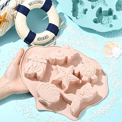 2Pcs 2 Colors Ocean Themed Baking Silicone Molds&nbsp;ST-CJ0043-086