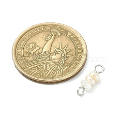 Natural Cultured Freshwater Pearl Connector Charms&nbsp;PALLOY-JF02264-01
