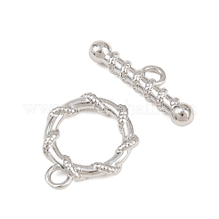 Twist Ring Brass Toggle Clasps&nbsp;KK-G548-32P