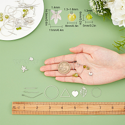 169Pieces DIY Green Themed Earring Making Kits&nbsp;DIY-SC0015-20P