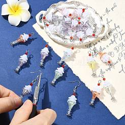 30Pcs Acrylic & Glass Pearl & 304 Stainless Steel Pendants&nbsp;PALLOY-CJ00196