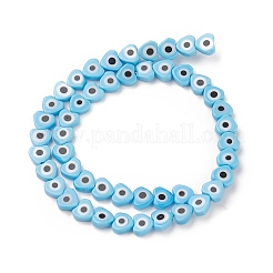 Handmade Evil Eye Lampwork Beads Strands&nbsp;LAMP-F023-B14