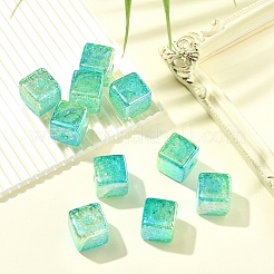 10Pcs Gradient Color & UV Plating Transparent Acrylic Beads&nbsp;OACR-YW0002-25D