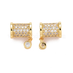 Rack Plating Brass Micro Pave Cubic Zirconia Beads&nbsp;KK-I689-20G