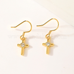 Cross Brass Dangle Earrings&nbsp;VT2917