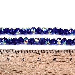 AB Color Plated Transparent Glass Rondelle Beads Strands&nbsp;EGLA-T029-4mm-10R