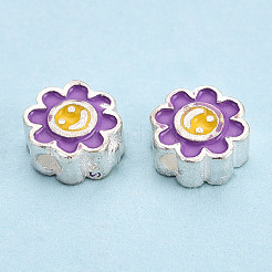 925 Sterling Silver Enamel Beads&nbsp;STER-T008-36B