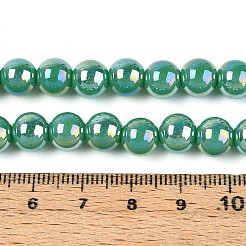 Electroplate Opaque Glass Beads Strands&nbsp;GLAA-T032-P8mm-AB12A