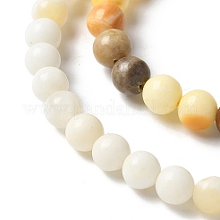 Natural Yellow Jade Beads Strands&nbsp;G-F591-17-6MM