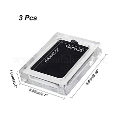 Rectangle Transparent Acrylic Jewelry Tray&nbsp;PDIS-WH0003-01