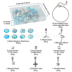DIY Ocean Theme Alloy & Brass European Style Bracelet Making Kits&nbsp;DIY-FS0007-24