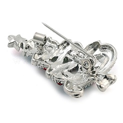 Christmas Theme Alloy Colorful Rhinestone Brooches&nbsp;JEWB-S022-02B-P