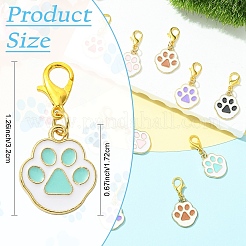 12Pcs 6 Styles Alloy Enamel Pendant Decorations&nbsp;HJEW-YW00377