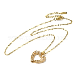 Brass Rhinestone Pendant Necklaes&nbsp;NJEW-M210-09G