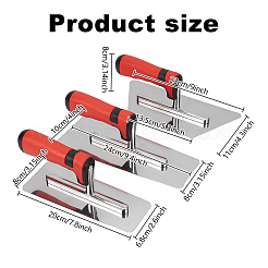 3Pcs 420 Stainless Steel Finishing Trowel Sets&nbsp;TOOL-WH0136-238