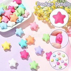 Rubberized Style Opaque Acrylic Beads&nbsp;OACR-CJC0005-04