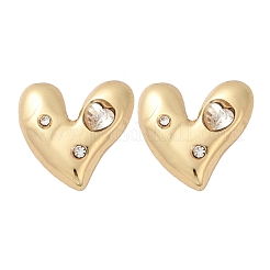 304 Stainless Steel Rhinestone Stud Earrings&nbsp;EJEW-U046-01G