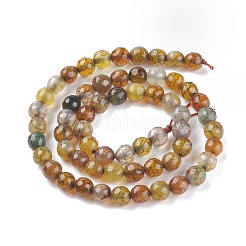 Dyed Natural Dragon Veins Agate Beads Strands&nbsp;G-C065-6mm-30
