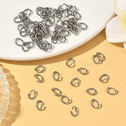 Tarnish Resistant Oval 304 Stainless Steel Open Jump Rings&nbsp;STAS-R067-01