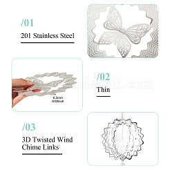 201 Stainless Steel Connector Charms/Links&nbsp;STAS-TA0005-94