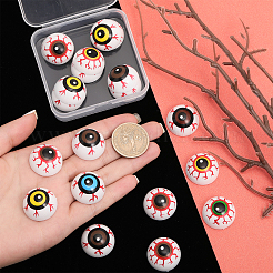 36Pcs 6 Colors Halloween Half Round Plastic Craft Eyes&nbsp;KY-CA0001-47