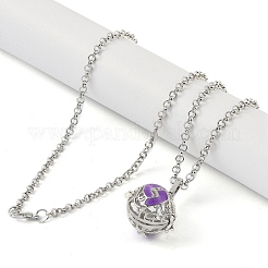 Brass Enamel Pendant Necklaces&nbsp;NJEW-G089-07P-01