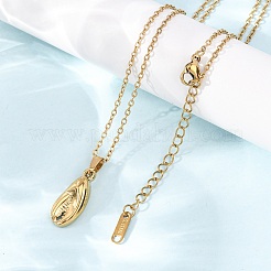 304 Stainless Steel Pendant Cable Chain Necklaces for Men Women&nbsp;NJEW-K308-03A-G