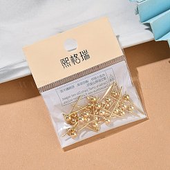 SHEGRACE Brass Round Ball Stud Earring Findings&nbsp;XGR0051G-39G