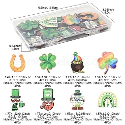 32Pcs 8 Styles St.Patrick's Day Themes Printed Wood Pendants&nbsp;WOOD-FS0001-43
