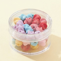 50Pcs 6 Colors Opaque Acrylic Beads&nbsp;MACR-FS0001-58
