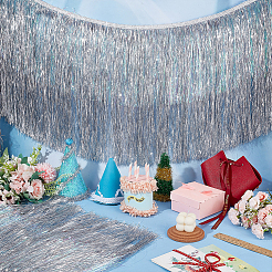 Polyester & Aluminum Foil Fringe Trimmings&nbsp;DIY-WH0588-03B