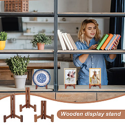3Pcs 3 Styles Solid Wood Photo Frame Hinged Stands&nbsp;ODIS-GA0001-62