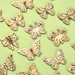 100Pcs Poplar Wood Cabochons&nbsp;WOOD-CJ0001-40