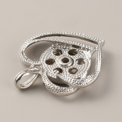 Alloy Rhinestone Hang Snap Base Pendants&nbsp;FIND-WH0150-13P